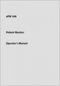 Mindray EPM 10A Patient Monitor  EPM 10A Operators Manual